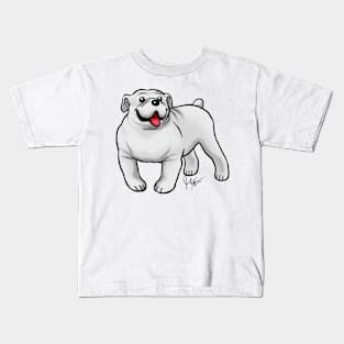 Dog - English Bulldog - White Kids T-Shirt